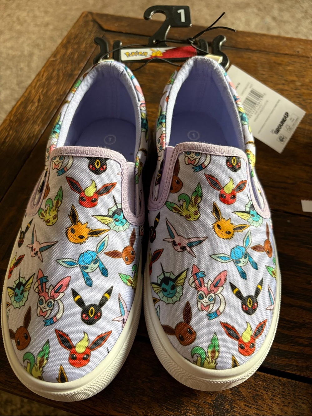 Kids' Pokemon Slip-On Sneakers in Lilac Multi